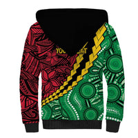 Vanuatu Personalized Tribal Sherpa Hoodie Aboriginal Inspired Mix Style LT7 - Polynesian Pride