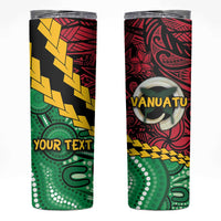 Vanuatu Personalized Tribal Skinny Tumbler Aboriginal Inspired Mix Style - Polynesian Pride