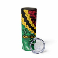Vanuatu Personalized Tribal Skinny Tumbler Aboriginal Inspired Mix Style - Polynesian Pride
