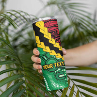 Vanuatu Personalized Tribal Skinny Tumbler Aboriginal Inspired Mix Style - Polynesian Pride