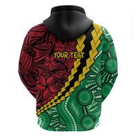 Vanuatu Personalized Tribal Zip Hoodie Aboriginal Inspired Mix Style - Polynesian Pride