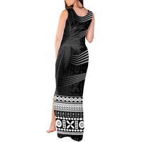 Personalised Fiji Rugby Tank Maxi Dress Kaiviti WC 2023 Jersey Replica - Black LT7 - Polynesian Pride