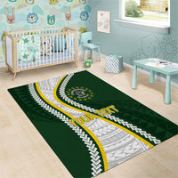 Cook Islands Rugby Personalized Avaiki Area Rug GO Kuki LT7 - Polynesian Pride