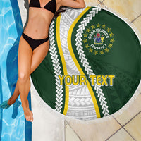 Cook Islands Rugby Personalized Avaiki Beach Blanket GO Kuki LT7 - Polynesian Pride