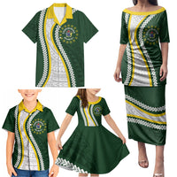 Cook Islands Rugby Personalized Avaiki Family Matching Puletasi and Hawaiian Shirt GO Kuki LT7 - Polynesian Pride
