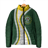 Cook Islands Rugby Personalized Avaiki Padded Jacket GO Kuki LT7 - Polynesian Pride