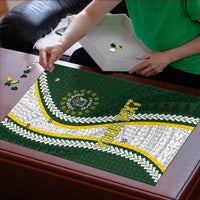 Cook Islands Rugby Personalized Avaiki Puzzle GO Kuki LT7 - Polynesian Pride