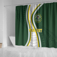 Cook Islands Rugby Personalized Avaiki Shower Curtain GO Kuki LT7 - Polynesian Pride