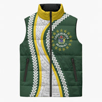 Cook Islands Rugby Personalized Avaiki Sleeveless Puffer Jacket GO Kuki LT7 Unisex Green - Polynesian Pride