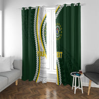 Cook Islands Rugby Personalized Avaiki Window Curtain GO Kuki LT7 With Grommets Green - Polynesian Pride