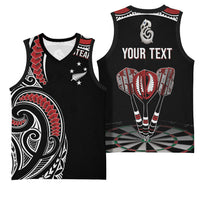 New Zealand Darts Personalized Hei Manaia Basketball Jersey Classic Kowhaiwhai LT7 - Polynesian Pride
