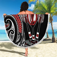 New Zealand Darts Personalized Hei Manaia Beach Blanket Classic Kowhaiwhai LT7 - Polynesian Pride