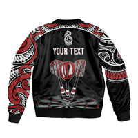 New Zealand Darts Personalized Hei Manaia Bomber Jacket Classic Kowhaiwhai LT7 - Polynesian Pride