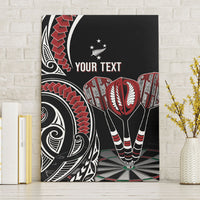 New Zealand Darts Personalized Hei Manaia Canvas Wall Art Classic Kowhaiwhai LT7 Without Frame Black - Polynesian Pride