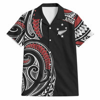 New Zealand Darts Personalized Hei Manaia Hawaiian Shirt Classic Kowhaiwhai LT7 Black - Polynesian Pride