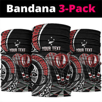 New Zealand Darts Personalized Hei Manaia Neck Gaiter Classic Kowhaiwhai LT7 package One Size: 25*50cm Black - Polynesian Pride