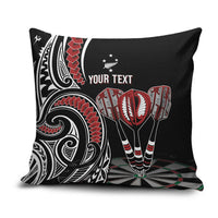 New Zealand Darts Personalized Hei Manaia Pillow Cover Classic Kowhaiwhai LT7 Black - Polynesian Pride