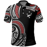 New Zealand Darts Personalized Hei Manaia Polo Shirt Classic Kowhaiwhai LT7 Black - Polynesian Pride