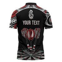 New Zealand Darts Personalized Hei Manaia Zipper Polo Shirt Classic Kowhaiwhai LT7 - Polynesian Pride