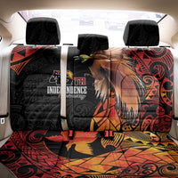 Papua New Guinea Back Car Seat Cover Grunge Style 49th Independence Anni LT7 - Polynesian Pride