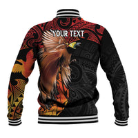 Papua New Guinea Personalised Baseball Jacket Grunge Style 49th Independence Anni LT7 - Polynesian Pride