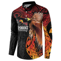 Papua New Guinea Personalised Button Sweatshirt Grunge Style 49th Independence Anni LT7 - Polynesian Pride