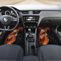 Papua New Guinea Car Mats Grunge Style 49th Independence Anni LT7 Set 2pcs - Front Black Red - Polynesian Pride
