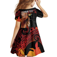 Papua New Guinea Personalised Family Matching Puletasi and Hawaiian Shirt Grunge Style 49th Independence Anni