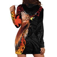Papua New Guinea Personalised Hoodie Dress Grunge Style 49th Independence Anni LT7 - Polynesian Pride