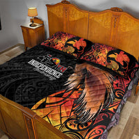 Papua New Guinea Quilt Bed Set Grunge Style 49th Independence Anni LT7 - Polynesian Pride