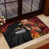 Papua New Guinea Rubber Doormat Grunge Style 49th Independence Anni LT7 - Polynesian Pride