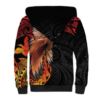 Papua New Guinea Personalised Sherpa Hoodie Grunge Style 49th Independence Anni LT7 - Polynesian Pride