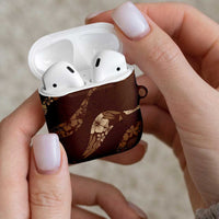 Aloha Hawaii Floral Tapa AirPods Case Patchwork Mocha LT7 - Polynesian Pride