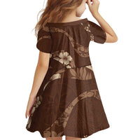 Aloha Hawaii Floral Tapa Family Matching Puletasi and Hawaiian Shirt Patchwork Mocha LT7 - Polynesian Pride