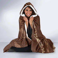 Aloha Hawaii Floral Tapa Hooded Blanket Patchwork Mocha - Polynesian Pride