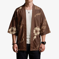 Aloha Hawaii Floral Tapa Kimono Patchwork Mocha - Polynesian Pride