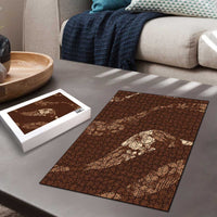 Aloha Hawaii Floral Tapa Puzzle Patchwork Mocha LT7 - Polynesian Pride