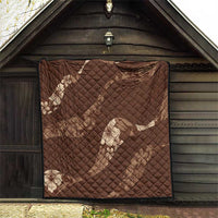 Aloha Hawaii Floral Tapa Quilt Patchwork Mocha - Polynesian Pride