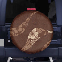 Aloha Hawaii Floral Tapa Spare Tire Cover Patchwork Mocha - Polynesian Pride
