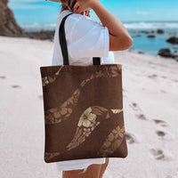 Aloha Hawaii Floral Tapa Tote Bag Patchwork Mocha - Polynesian Pride