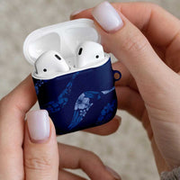Aloha Hawaii Floral Tapa AirPods Case Patchwork Navy LT7 - Polynesian Pride