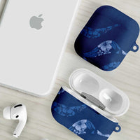 Aloha Hawaii Floral Tapa AirPods Case Patchwork Navy LT7 - Polynesian Pride
