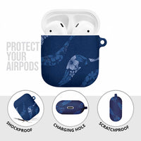 Aloha Hawaii Floral Tapa AirPods Case Patchwork Navy - Polynesian Pride