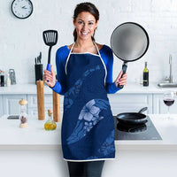 Aloha Hawaii Floral Tapa Apron Patchwork Navy LT7 - Polynesian Pride