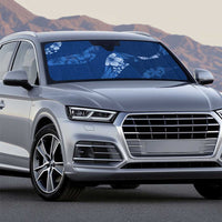 Aloha Hawaii Floral Tapa Auto Sun Shade Patchwork Navy - Polynesian Pride