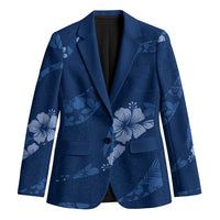 Aloha Hawaii Floral Tapa Blazer Patchwork Navy - Polynesian Pride