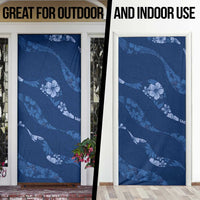 Aloha Hawaii Floral Tapa Door Cover Patchwork Navy LT7 - Polynesian Pride