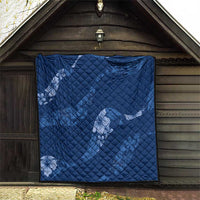 Aloha Hawaii Floral Tapa Quilt Patchwork Navy - Polynesian Pride