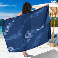 Aloha Hawaii Floral Tapa Sarong Patchwork Navy - Polynesian Pride