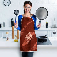 Aloha Hawaii Floral Tapa Apron Patchwork Crimson LT7 - Polynesian Pride